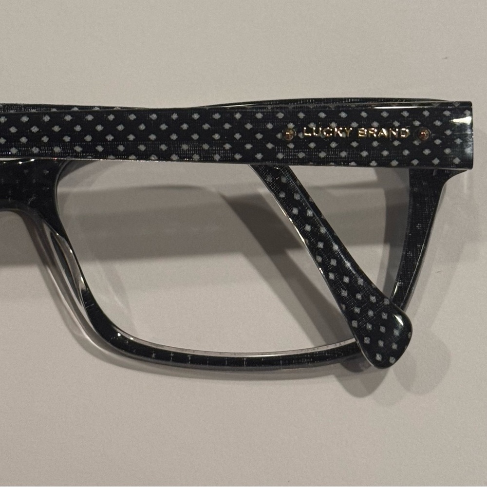 Originale LUCKY BRAND VLBD236 DENIM PRINT Eyeglasses Pre-owned Plastic 55-14-140 - Picture 4 of 5
